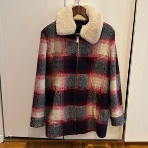 Gap Plaid Jacket with Removable Collar